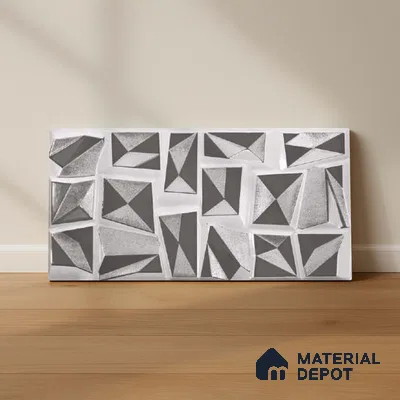 Metallic Wall Tile TL 05503 Lustra Glacial Flow 2 ft x 1 ft Ceramic Metallic Finish - 9 mm | Suitable for Bathroom, Kitchen