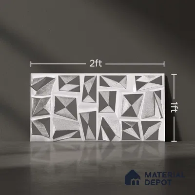 Metallic Wall Tile TL 05503 Lustra Glacial Flow 2 ft x 1 ft Ceramic Metallic Finish - 9 mm | Suitable for Bathroom, Kitchen