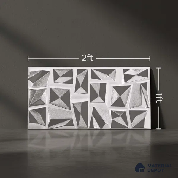 Metallic Wall Tile TL 05503 Lustra Glacial Flow 2 ft x 1 ft Ceramic Metallic Finish - 9 mm | Suitable for Bathroom, Kitchen