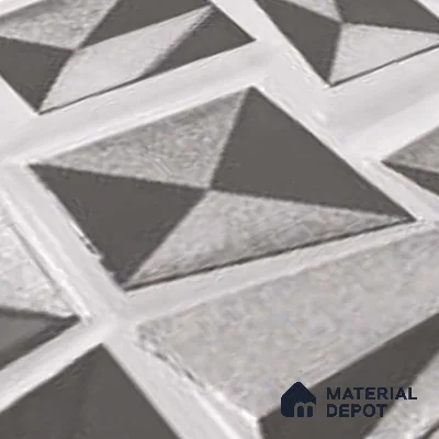 Metallic Wall Tile TL 05503 Lustra Glacial Flow 2 ft x 1 ft Ceramic Metallic Finish - 9 mm | Suitable for Bathroom, Kitchen