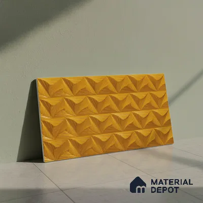 Metallic Wall Tile TL 05495 B Lustra Lustrous Gold 2 ft x 1 ft Ceramic Metallic Finish - 9 mm | Suitable for Bathroom, Kitchen (Sample)
