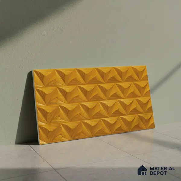 Metallic Wall Tile TL 05495 B Lustra Lustrous Gold 2 ft x 1 ft Ceramic Metallic Finish - 9 mm | Suitable for Bathroom, Kitchen (Sample)