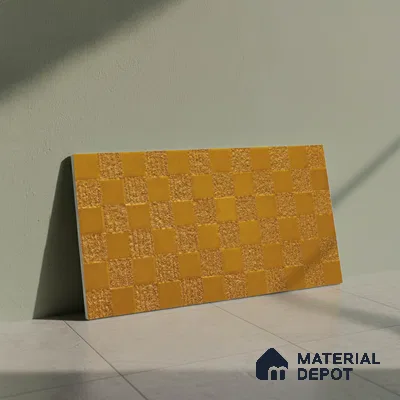 Metallic Wall Tile TL 05496 B Lustra Opulent Gold 2 ft x 1 ft Ceramic Metallic Finish - 9 mm | Suitable for Bathroom, Kitchen (Sample)
