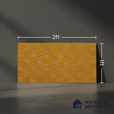 Metallic Wall Tile TL 05496 B Lustra Opulent Gold 2 ft x 1 ft Ceramic Metallic Finish - 9 mm | Suitable for Bathroom, Kitchen (Sample)