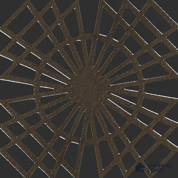 Metallic Wall Handmade Tile TL 05866 C Radiant Star Bronze Charm 148 mm x 148 mm Vitrified - 9 mm | 6 Random Patterns | Suitable For Kitchen, Accent/Feature Wall, Bathroom