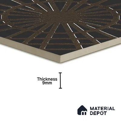 Metallic Wall Handmade Tile TL 05866 C Radiant Star Bronze Charm 148 mm x 148 mm Vitrified - 9 mm | 6 Random Patterns | Suitable For Kitchen, Accent/Feature Wall, Bathroom