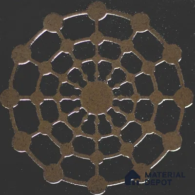 Metallic Wall Handmade Tile TL 05866 E Circle Web Bronze Charm 148 mm x 148 mm Vitrified - 9 mm | 6 Random Patterns | Suitable For Living Room, Bedroom, Kitchen