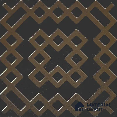 Metallic Wall Handmade Tile TL 05866 F Lattice Squares Bronze Charm 148 mm x 148 mm Vitrified - 9 mm | 6 Random Patterns | Suitable For Kitchen, Bathroom, Accent/Feature Wall