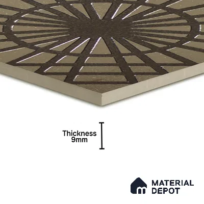 Metallic Wall Handmade Tile TL 05866 I Radiant Star Antique Charm 148 mm x 148 mm Vitrified - 9 mm | 6 Random Patterns | Suitable For Kitchen, Bathroom, Accent/Feature Wall