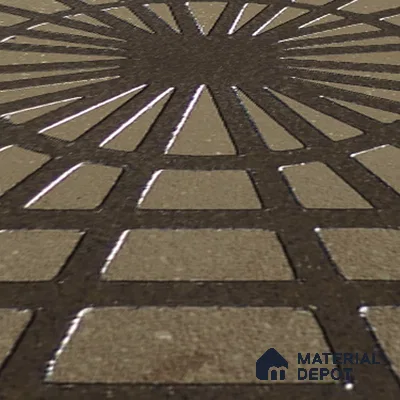 Metallic Wall Handmade Tile TL 05866 I Radiant Star Antique Charm 148 mm x 148 mm Vitrified - 9 mm | 6 Random Patterns | Suitable For Kitchen, Bathroom, Accent/Feature Wall