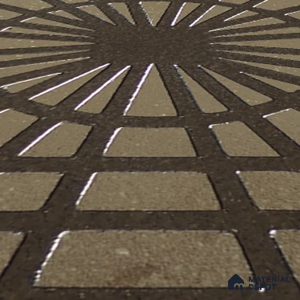 Metallic Wall Handmade Tile TL 05866 I Radiant Star Antique Charm 148 mm x 148 mm Vitrified - 9 mm | 6 Random Patterns | Suitable For Kitchen, Bathroom, Accent/Feature Wall
