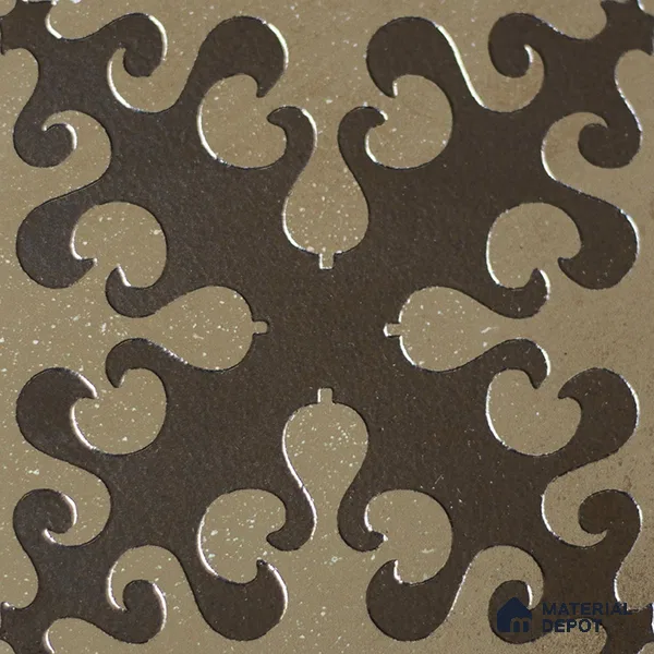 Metallic Wall Handmade Tile TL 05866 J Swirl Bloom Antique Charm 148 mm x 148 mm Vitrified - 9 mm | 6 Random Patterns | Suitable For Kitchen, Accent/Feature Wall, Bathroom