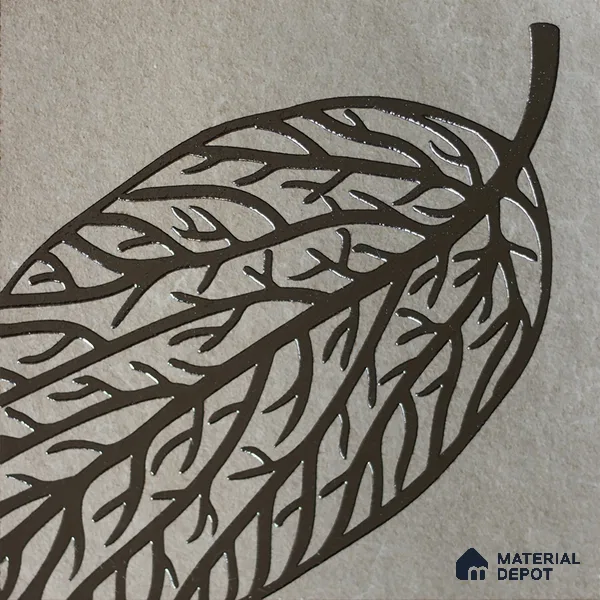 Metallic Wall Handmade Tile TL 05865 B Bold Veins Leaf Vein 197 mm x 197 mm Vitrified - 9 mm | 4 Random Patterns | Suitable For Living Room, Bedroom, Kitchen