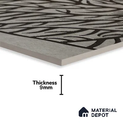 Metallic Wall Handmade Tile TL 05865 Vein Branch Leaf Vein 197 mm x 197 mm Vitrified - 9 mm | 4 Random Patterns | Suitable For Living Room, Bedroom, Kitchen