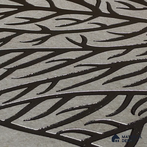 Metallic Wall Handmade Tile TL 05865 Vein Branch Leaf Vein 197 mm x 197 mm Vitrified - 9 mm | 4 Random Patterns | Suitable For Living Room, Bedroom, Kitchen