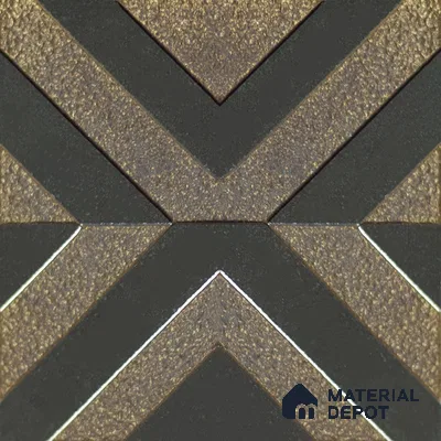 Metallic Wall Handmade Tile TL 05867 H Cross Align Opulent Metal 96 mm x 96 mm Vitrified - 9 mm | 8 Random Patterns | Suitable For Living Room, Bedroom, Kitchen