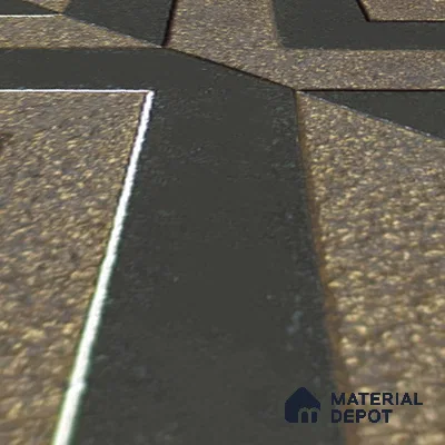 Metallic Wall Handmade Tile TL 05867 H Cross Align Opulent Metal 96 mm x 96 mm Vitrified - 9 mm | 8 Random Patterns | Suitable For Living Room, Bedroom, Kitchen