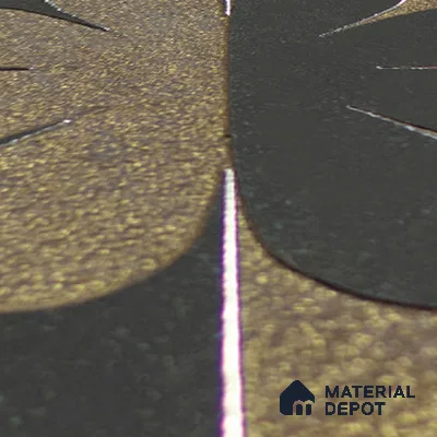 Metallic Wall Handmade Tile TL 05867 Petal Divide Opulent Metal 96 mm x 96 mm Vitrified - 9 mm | 8 Random Patterns | Suitable For Living Room, Bedroom, Kitchen