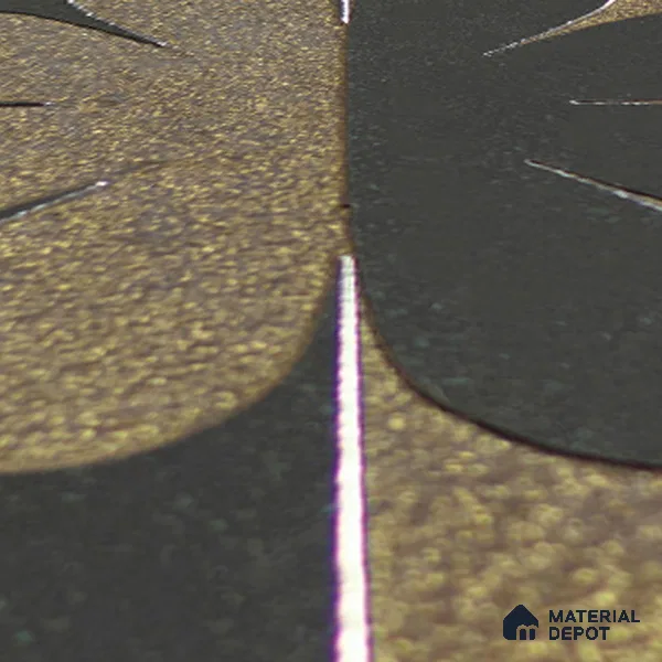 Metallic Wall Handmade Tile TL 05867 Petal Divide Opulent Metal 96 mm x 96 mm Vitrified - 9 mm | 8 Random Patterns | Suitable For Living Room, Bedroom, Kitchen