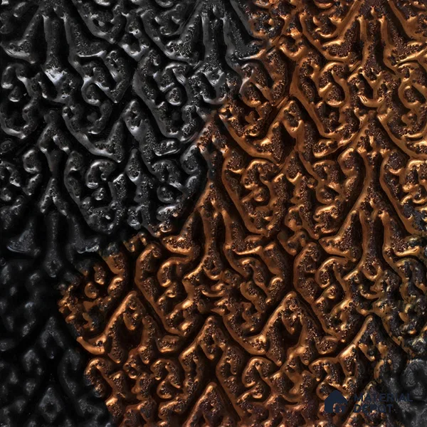 Metallic Wall Handmade Tile TL 05878 B Pattern 2 Gothic Glow 96 mm x 96 mm Vitrified - 9 mm | Random Mix Patterns | Suitable For Living Room, Bedroom, Kitchen