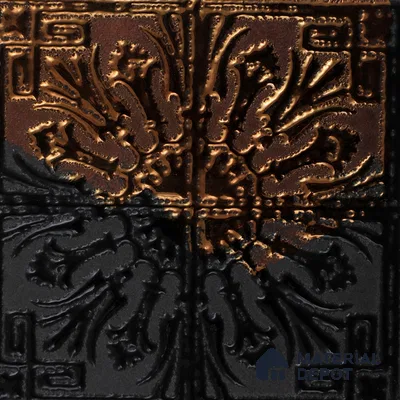 Metallic Wall Handmade Tile TL 05878 B Pattern 2 Gothic Glow 96 mm x 96 mm Vitrified - 9 mm | Random Mix Patterns | Suitable For Living Room, Bedroom, Kitchen