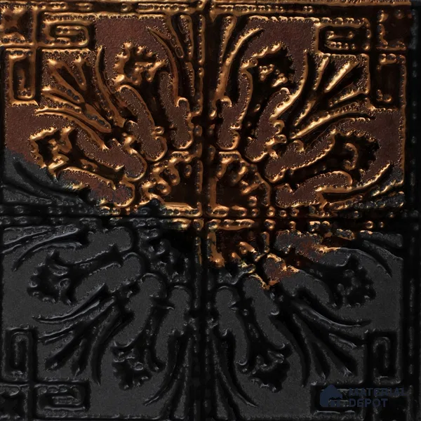 Metallic Wall Handmade Tile TL 05878 B Pattern 2 Gothic Glow 96 mm x 96 mm Vitrified - 9 mm | Random Mix Patterns | Suitable For Living Room, Bedroom, Kitchen