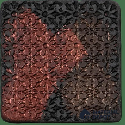 Metallic Wall Handmade Tile TL 05878 Pattern 1 Rustic Noir 96 mm x 96 mm Vitrified - 9 mm | Random Mix Patterns | Suitable For Living Room, Bedroom, Kitchen