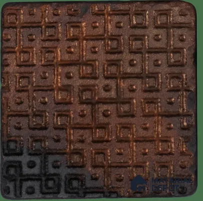 Metallic Wall Handmade Tile TL 05878 Pattern 1 Rustic Noir 96 mm x 96 mm Vitrified - 9 mm | Random Mix Patterns | Suitable For Living Room, Bedroom, Kitchen