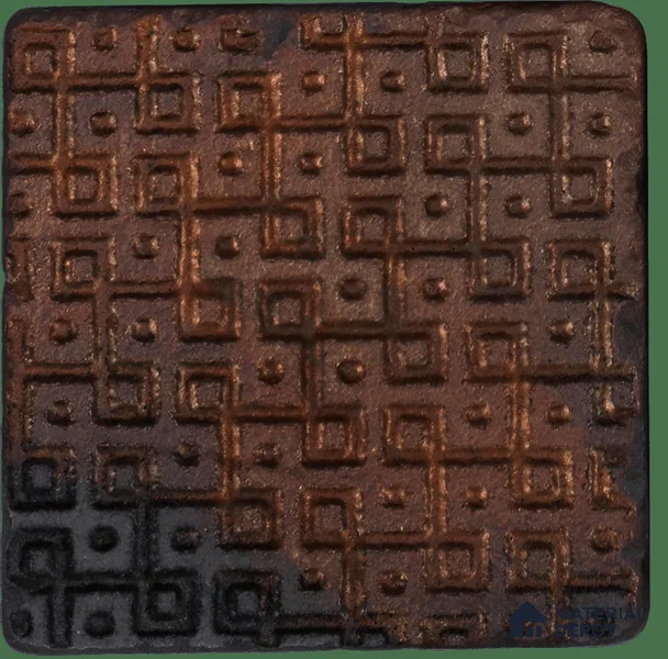 Metallic Wall Handmade Tile TL 05878 Pattern 1 Rustic Noir 96 mm x 96 mm Vitrified - 9 mm | Random Mix Patterns | Suitable For Living Room, Bedroom, Kitchen