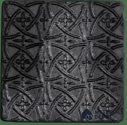 Metallic Wall Handmade Tile TL 05878 Pattern 1 Rustic Noir 96 mm x 96 mm Vitrified - 9 mm | Random Mix Patterns | Suitable For Living Room, Bedroom, Kitchen