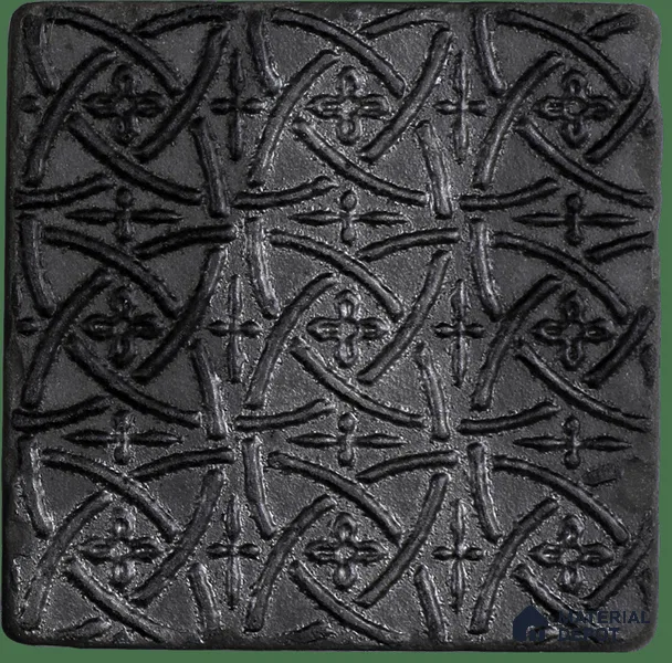 Metallic Wall Handmade Tile TL 05878 Pattern 1 Rustic Noir 96 mm x 96 mm Vitrified - 9 mm | Random Mix Patterns | Suitable For Living Room, Bedroom, Kitchen