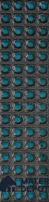 Metallic Wall Handmade Tile TL 05869 B Pattern 2 Turquoise Luxe 297 mm x 72 mm Vitrified - 9 mm | 4 Random Patterns | Suitable For Living Room, Bedroom, Kitchen