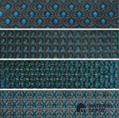 Metallic Wall Handmade Tile TL 05869 B Pattern 2 Turquoise Luxe 297 mm x 72 mm Vitrified - 9 mm | 4 Random Patterns | Suitable For Living Room, Bedroom, Kitchen