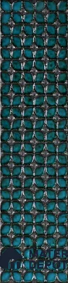 Metallic Wall Handmade Tile TL 05869 C Pattern 3 Turquoise Luxe 297 mm x 72 mm Vitrified - 9 mm | 4 Random Patterns | Suitable For Living Room, Bedroom, Kitchen