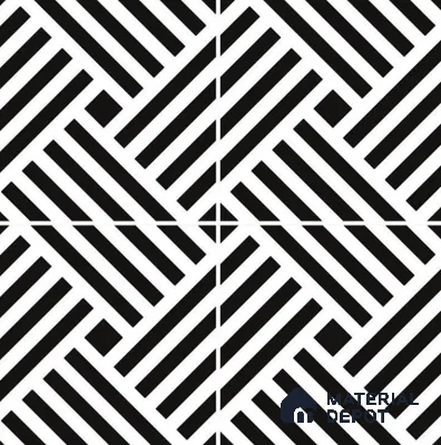 TL 03313 Aristo Black 600 x 600 mm Carving Matte Finish GVT Moroccan Tile - 9 mm | Please Expect a Slight Variation of Pattern (Sample)