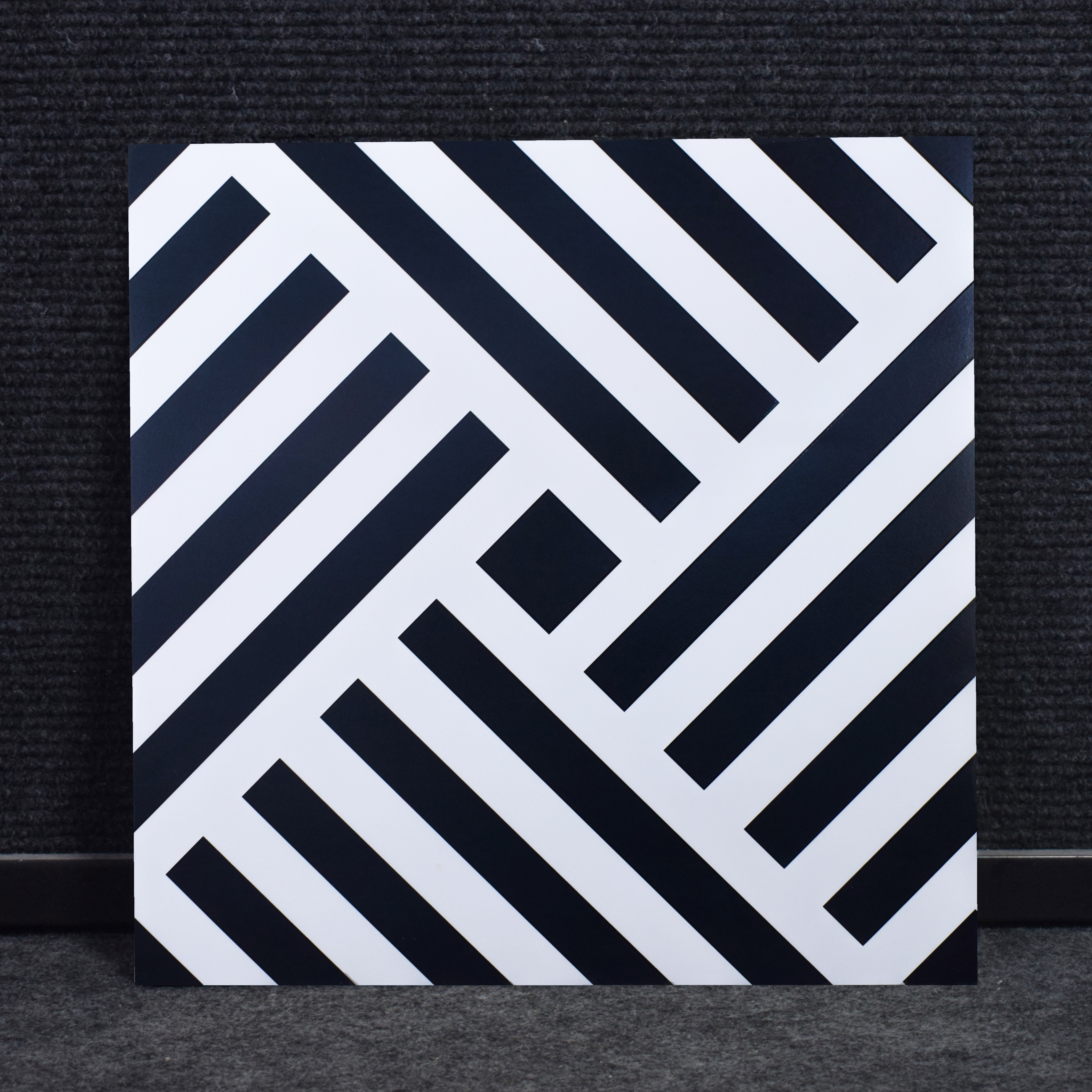 TL 03313 Aristo Black 600 x 600 mm Carving Matte Finish GVT Moroccan Tile - 9 mm | Please Expect a Slight Variation of Pattern (Sample)