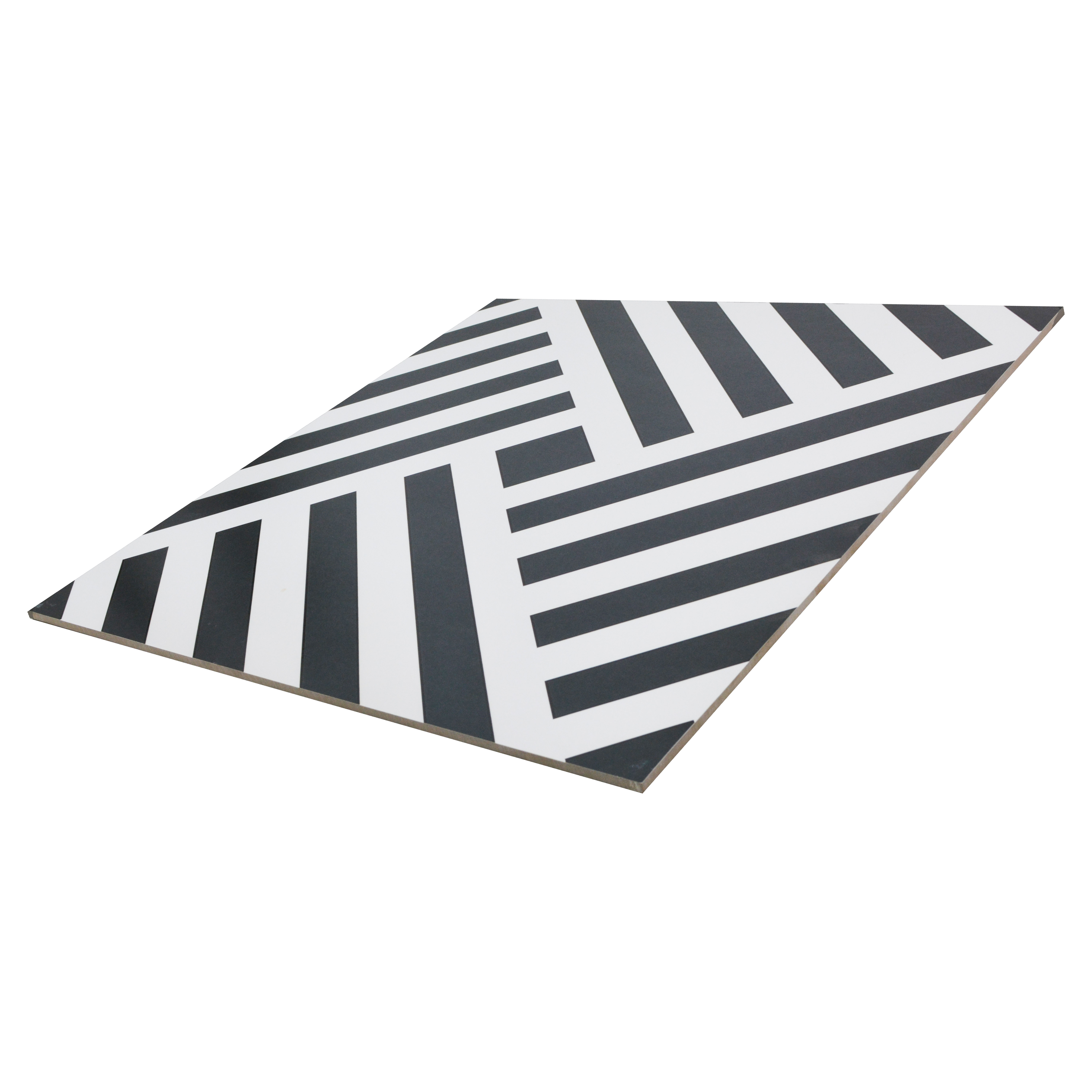 TL 03313 Aristo Black 600 x 600 mm Carving Matte Finish GVT Moroccan Tile - 9 mm | Please Expect a Slight Variation of Pattern (Sample)