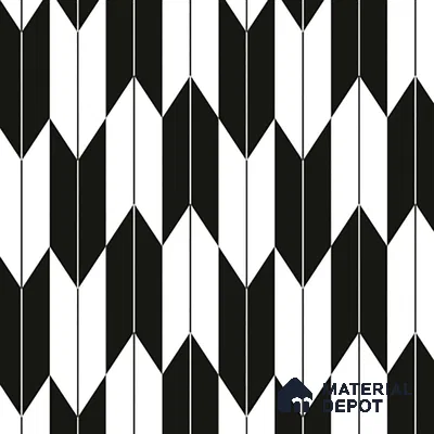TL 03314 Arrow Black 600 x 600 mm Carving Matte Finish GVT Moroccan Tile - 9 mm (Sample)