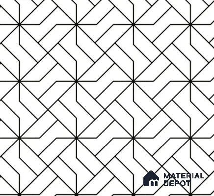 TL 03316 Artile 600 x 600 mm Carving Matte Finish GVT Moroccan Tile - 9 mm | Please Expect a Slight Variation of Pattern (Sample)