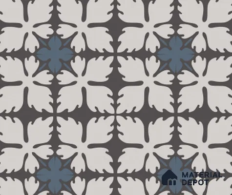 TL 03317 Autumn Graphite 600 x 600 mm Carving Matte Finish GVT Moroccan Tile - 9 mm | Please Expect a Slight Variation of Pattern (Sample)