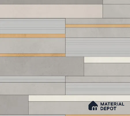TL 03326 Cyprus Grey 600 x 600 mm Carving Matte Finish GVT Moroccan Tile - 9 mm (Sample)