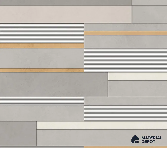TL 03326 Cyprus Grey 600 x 600 mm Carving Matte Finish GVT Moroccan Tile - 9 mm (Sample)