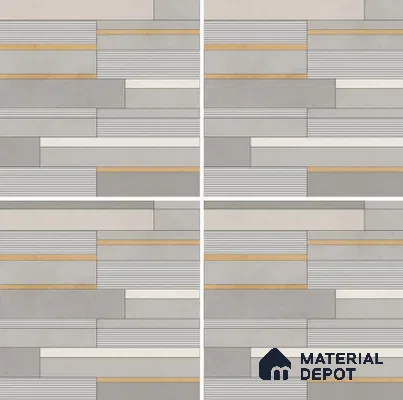 TL 03326 Cyprus Grey 600 x 600 mm Carving Matte Finish GVT Moroccan Tile - 9 mm (Sample)