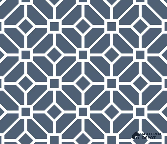 TL 03330 Eclipse Azul 600 x 600 mm Carving Matte Finish GVT Moroccan Tile - 9 mm (Sample)