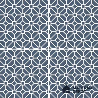 TL 03330 Eclipse Azul 600 x 600 mm Carving Matte Finish GVT Moroccan Tile - 9 mm (Sample)