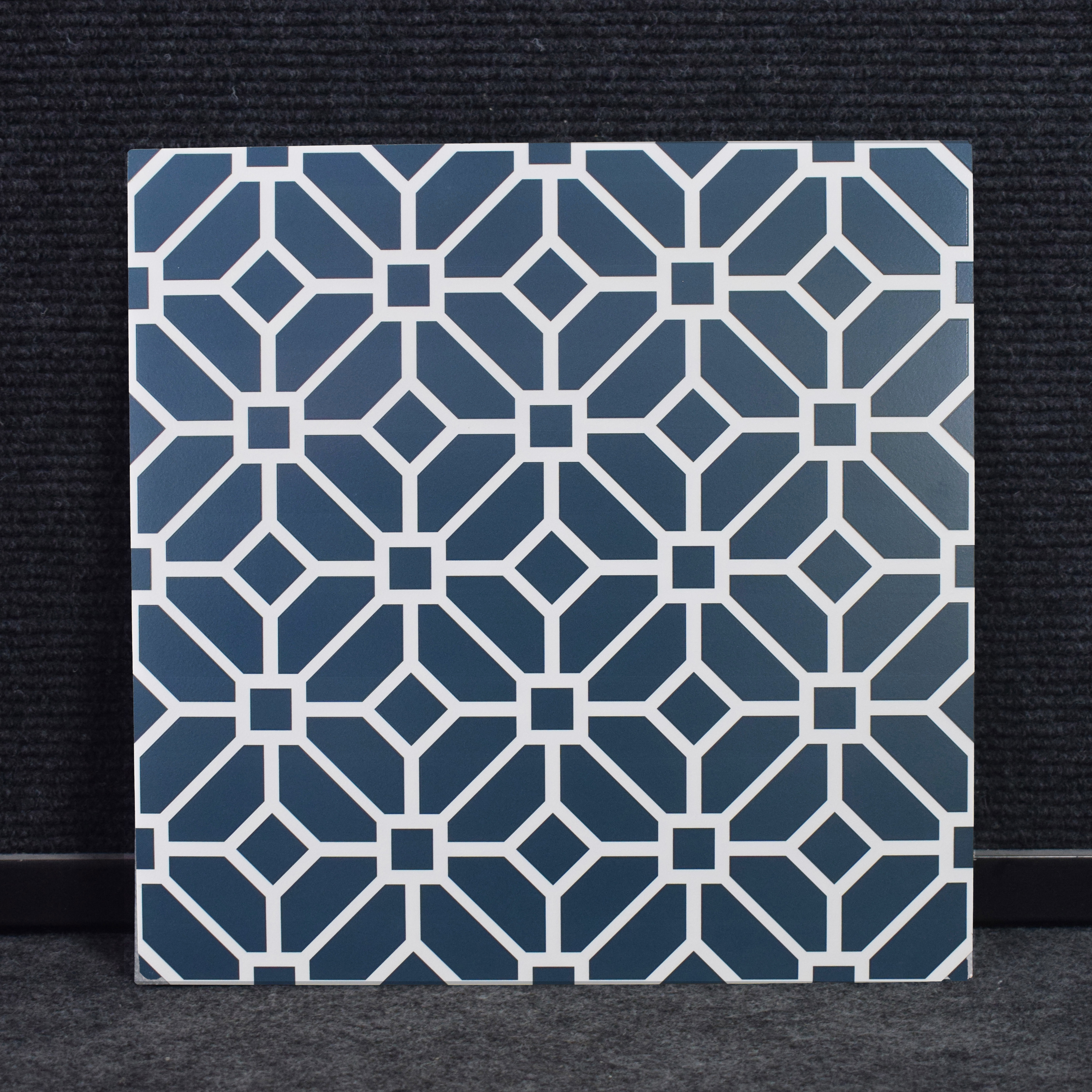 TL 03330 Eclipse Azul 600 x 600 mm Carving Matte Finish GVT Moroccan Tile - 9 mm (Sample)