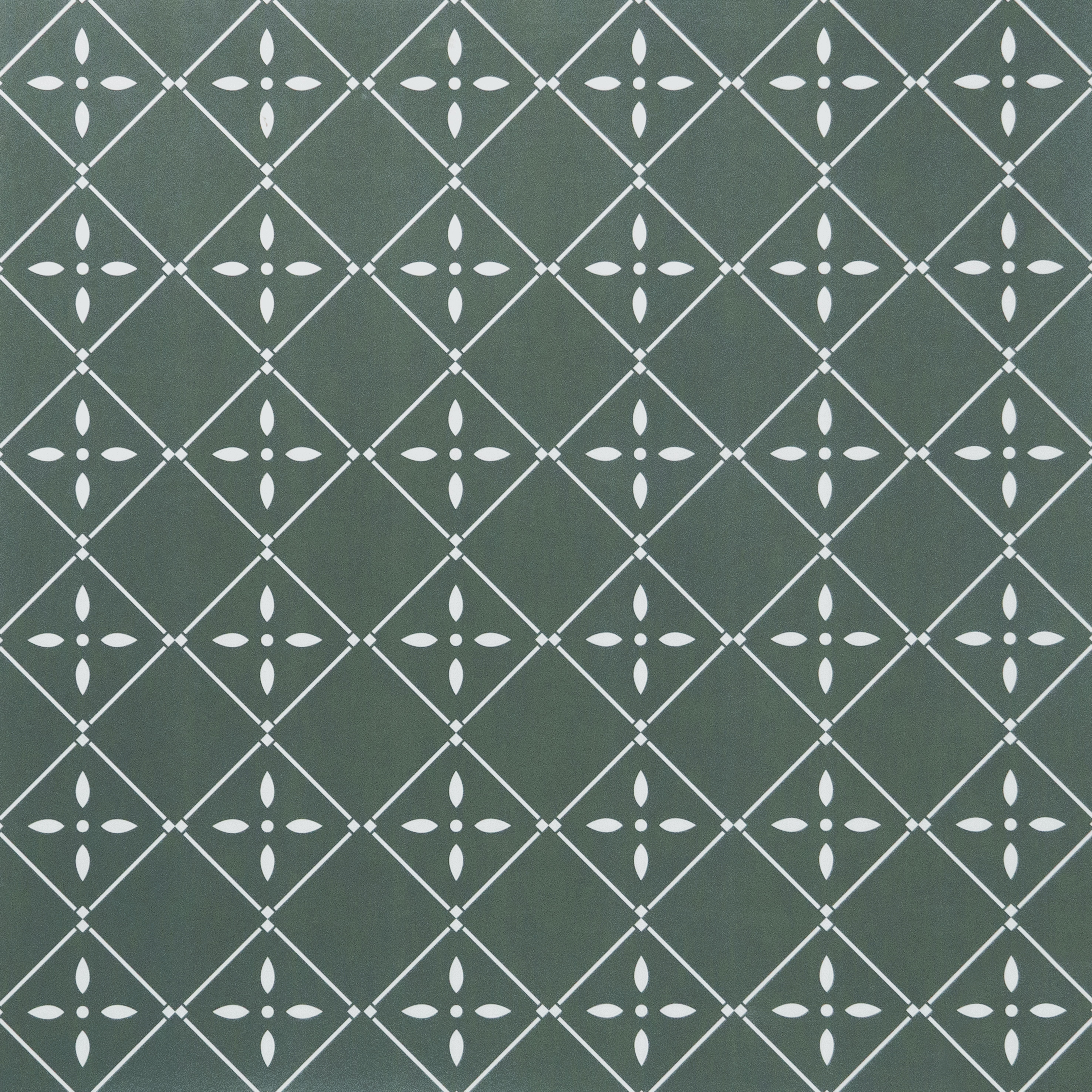 TL 03342 Fontana Green 600 x 600 mm Carving Matte Finish GVT Moroccan Tile - 9 mm | Please Expect a Slight Variation of Pattern