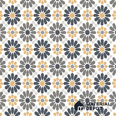 Moroccan Wall & Floor Tile TL 03343 Frammento 2 ft x 2 ft Carving Matte Finish Vitrified Tile - 9 mm | Suitable For Kitchen, Bathroom, Dining Area | Please Expect a Slight Variation of Pattern