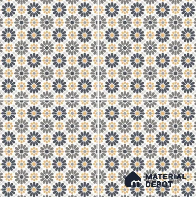 Moroccan Wall & Floor Tile TL 03343 Frammento 2 ft x 2 ft Carving Matte Finish Vitrified Tile - 9 mm | Suitable For Kitchen, Bathroom, Dining Area | Please Expect a Slight Variation of Pattern