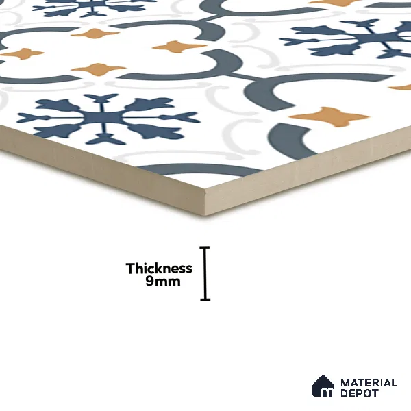 TL 03346 Greek Vase 600 x 600 mm Carving Matte Finish GVT Moroccan Tile - 9 mm (Sample)
